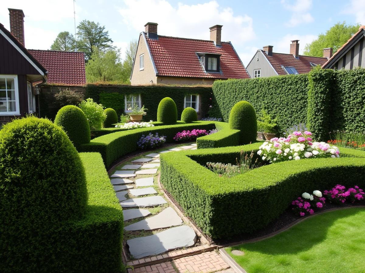Anlagd villaträdgård